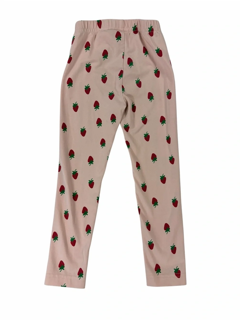 Hanna Andersson Strawberry Print Leggings ~ Girls 5 / 110 ~ Pink Cotton